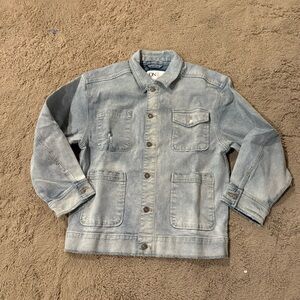 LNDN DENIM Oversized Women’s Light Wash Jean Jacket, size Small